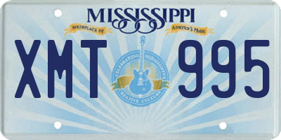 MS license plate XMT995