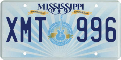 MS license plate XMT996
