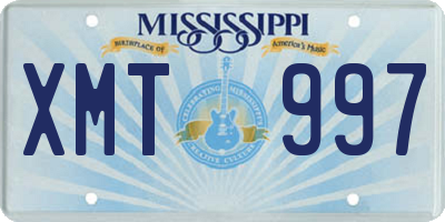 MS license plate XMT997