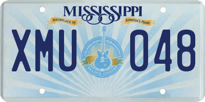 MS license plate XMU048