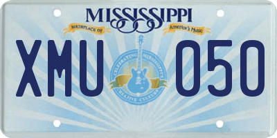 MS license plate XMU050