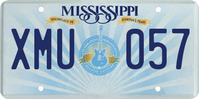 MS license plate XMU057
