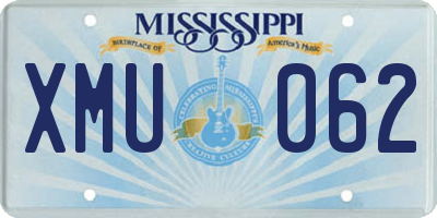 MS license plate XMU062