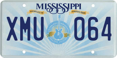 MS license plate XMU064