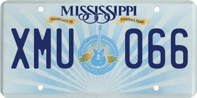 MS license plate XMU066
