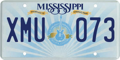 MS license plate XMU073