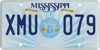 MS license plate XMU079