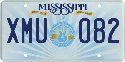MS license plate XMU082