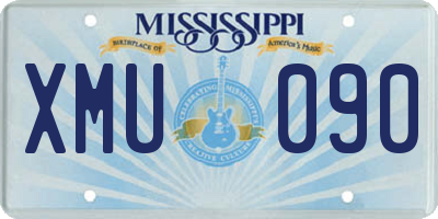 MS license plate XMU090