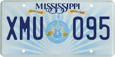 MS license plate XMU095