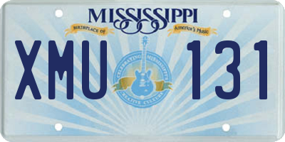 MS license plate XMU131