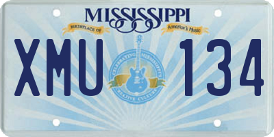 MS license plate XMU134