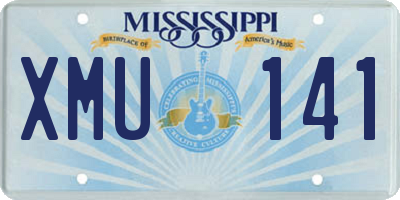 MS license plate XMU141