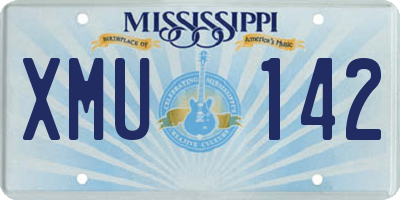 MS license plate XMU142