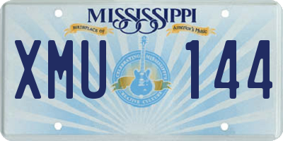 MS license plate XMU144