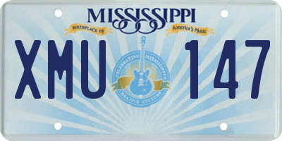 MS license plate XMU147