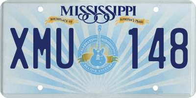MS license plate XMU148