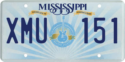 MS license plate XMU151
