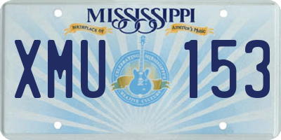 MS license plate XMU153