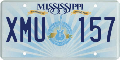 MS license plate XMU157