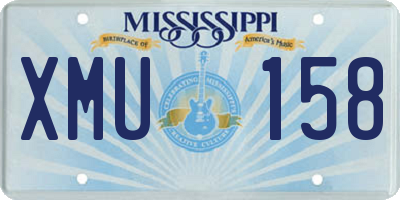 MS license plate XMU158