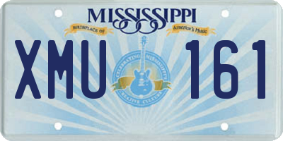 MS license plate XMU161