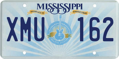 MS license plate XMU162