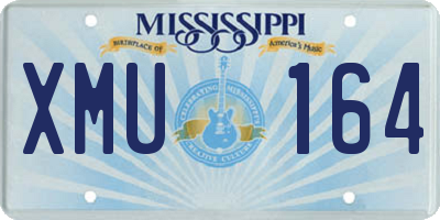 MS license plate XMU164