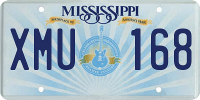 MS license plate XMU168