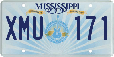 MS license plate XMU171
