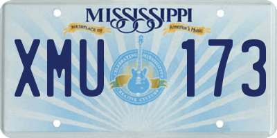 MS license plate XMU173