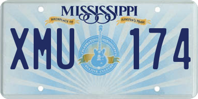 MS license plate XMU174