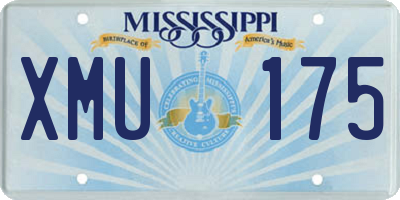 MS license plate XMU175