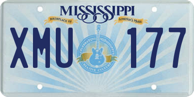 MS license plate XMU177