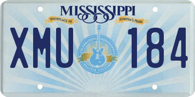 MS license plate XMU184