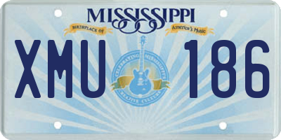 MS license plate XMU186