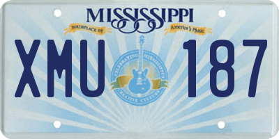 MS license plate XMU187