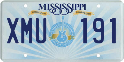 MS license plate XMU191