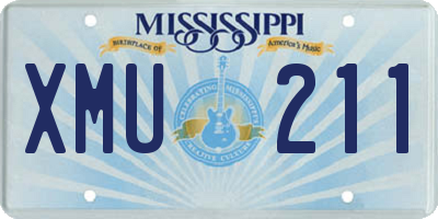 MS license plate XMU211
