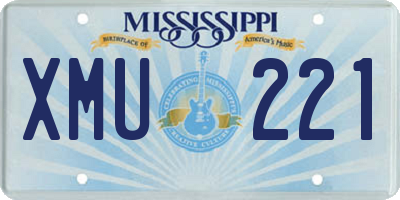 MS license plate XMU221