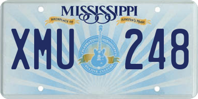 MS license plate XMU248