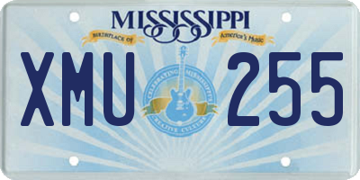 MS license plate XMU255