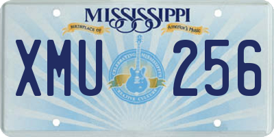 MS license plate XMU256