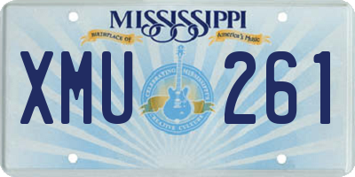 MS license plate XMU261