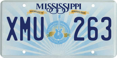 MS license plate XMU263