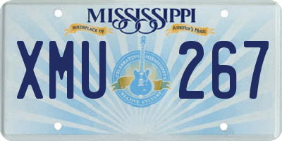MS license plate XMU267