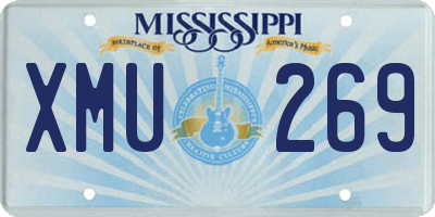 MS license plate XMU269