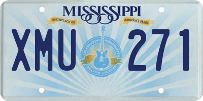 MS license plate XMU271
