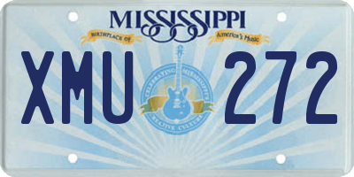 MS license plate XMU272