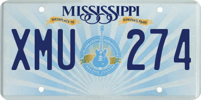 MS license plate XMU274